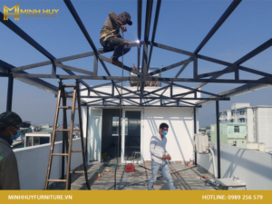 Báo giá làm khung sắt mái tôn